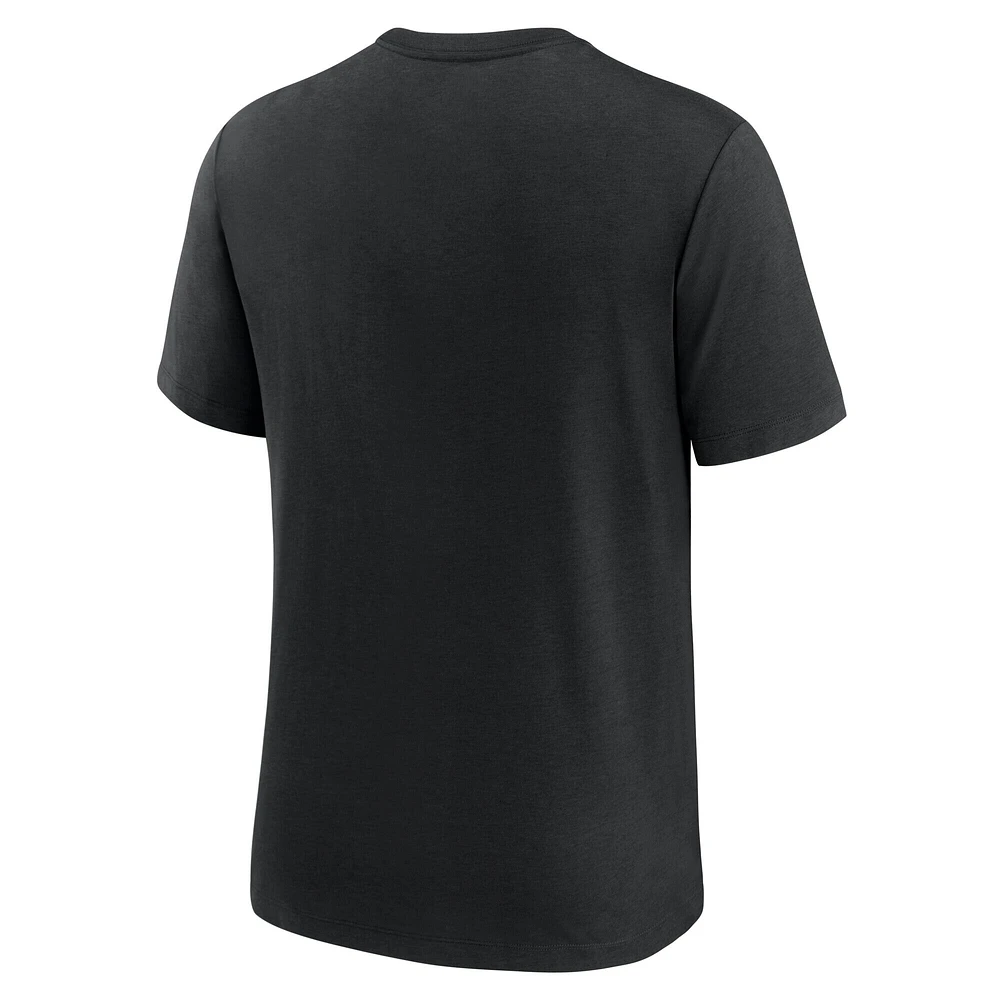 T-shirt Nike noir pour homme Las Vegas Raiders Favorable Timeline Tri-Blend