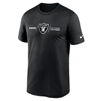 Men's Nike Black Las Vegas Raiders Horizontal Lockup Legend Performance T-Shirt