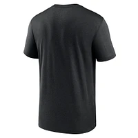 T-shirt Nike Las Vegas Raiders Horizontal Lockup Legend Performance noir pour homme