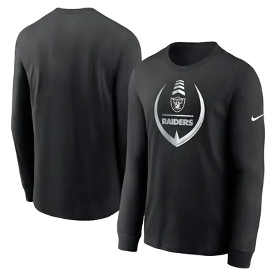 Las Vegas Raiders Nike Icon Legend Long Sleeve Performance T-Shirt - Black