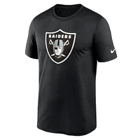 T-shirt de Performance Nike noir Las Vegas Raiders Legend Logo pour homme