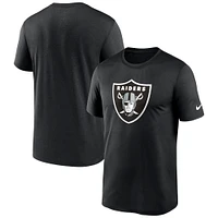 T-shirt de Performance Nike noir Las Vegas Raiders Legend Logo pour homme