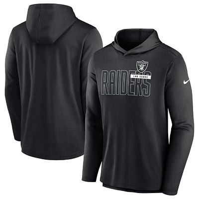 T-shirt à capuche manches longues Nike Las Vegas Raiders pour homme, noir