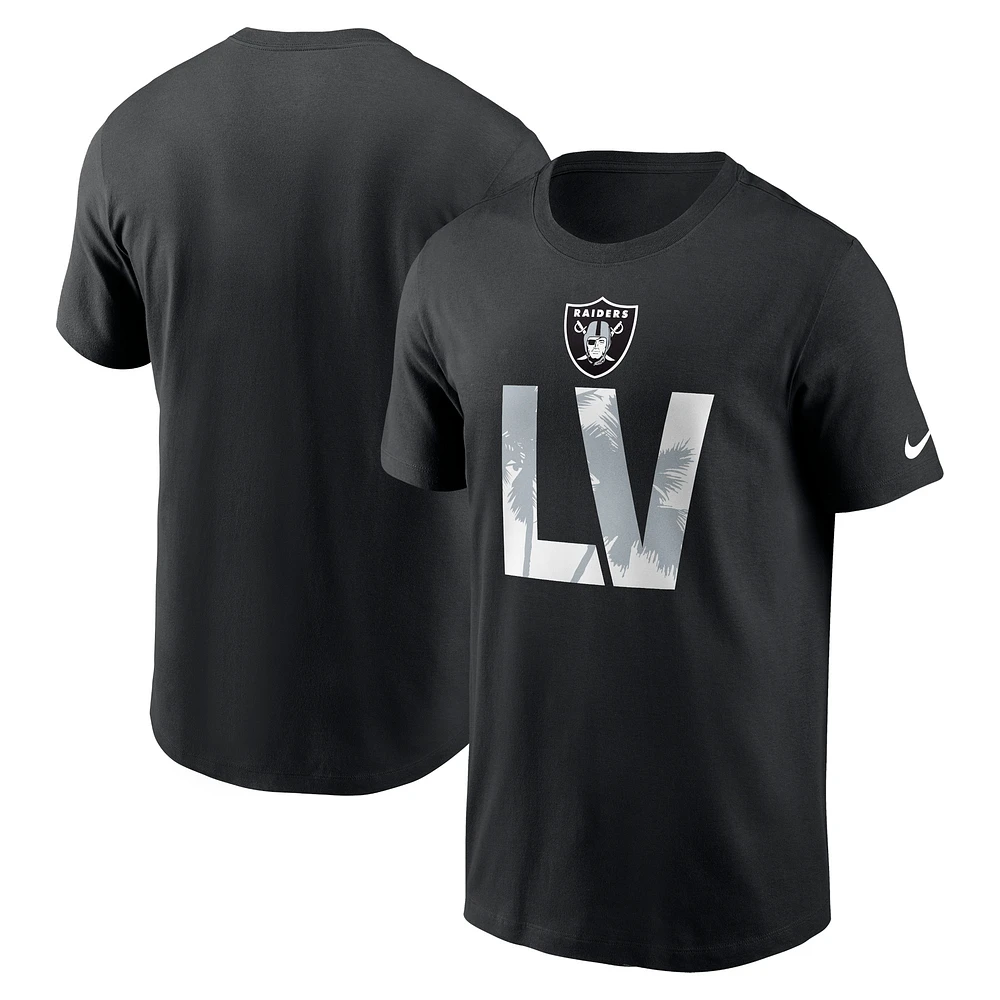 T-shirt essentiel local des Raiders de Las Vegas Nike noir pour homme