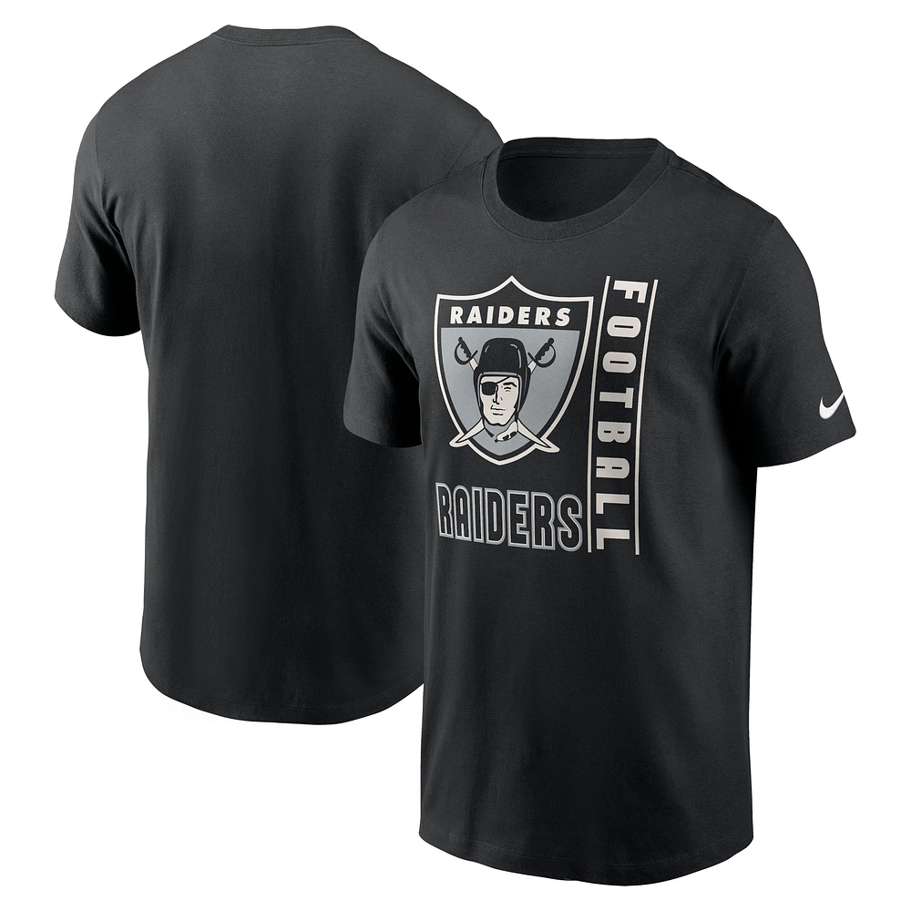 Men's Nike  Black Las Vegas Raiders Lockup Essential T-Shirt