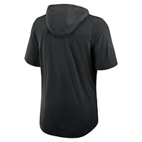 Men's Nike Black Las Vegas Raiders Lockup Tri-Blend Hoodie T-Shirt