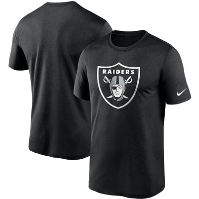 T-shirt Nike noir Las Vegas Raiders Logo Essential Legend Performance pour homme