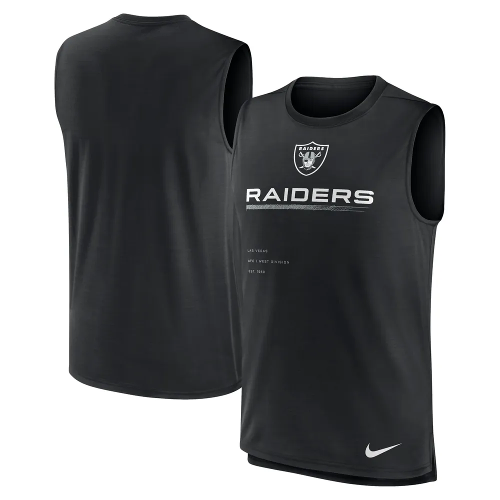 Débardeur Nike Las Vegas Raiders Muscle Trainer pour homme, noir