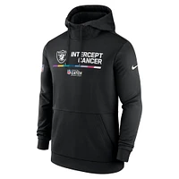 Sweat à capuche Nike Las Vegas Raiders NFL Crucial Catch Therma Performance noir pour homme