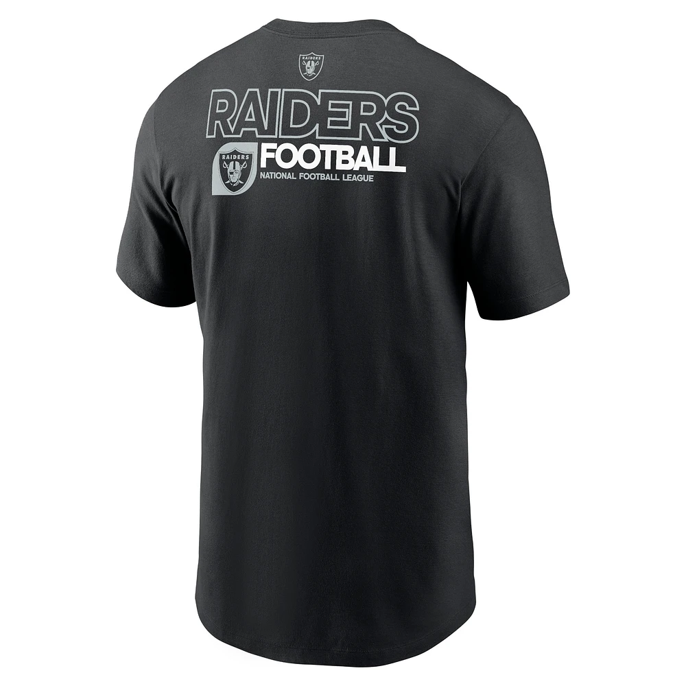 T-shirt Nike noir Las Vegas Raiders pour homme