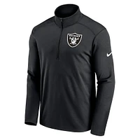 Men's Nike Black Las Vegas Raiders Pacer Performance Quarter-Zip Top
