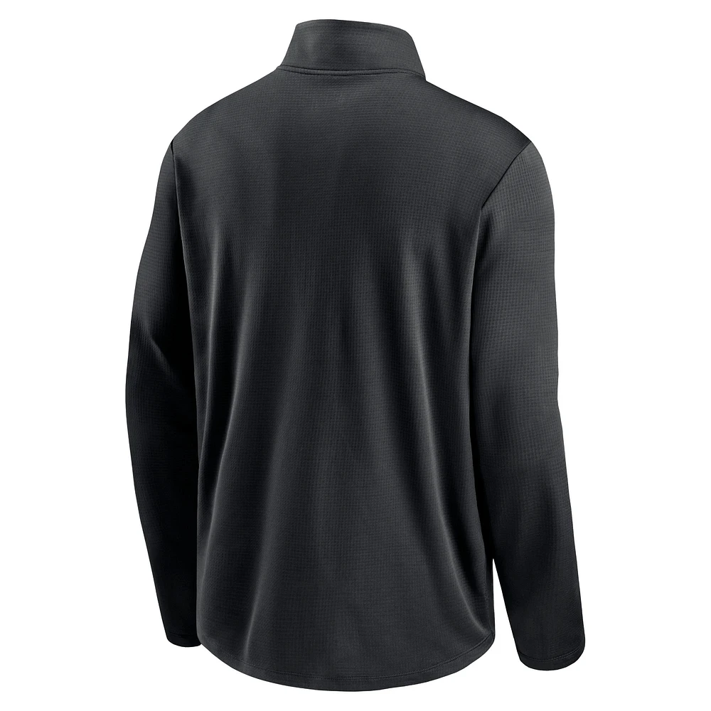 Men's Nike Black Las Vegas Raiders Pacer Performance Quarter-Zip Top