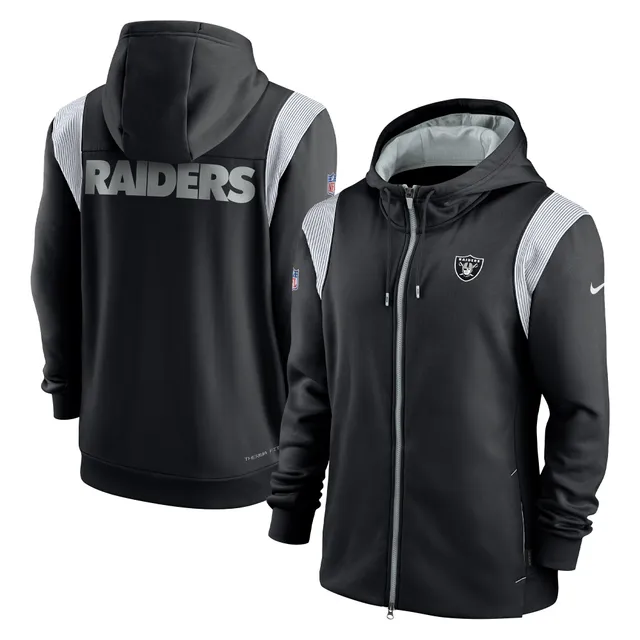 Antigua Las Vegas Raiders Black Victory Full-Zip Hoodie Size Large