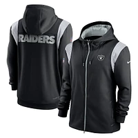 Men's Nike Black Las Vegas Raiders Performance Sideline Lockup Full-Zip Hoodie