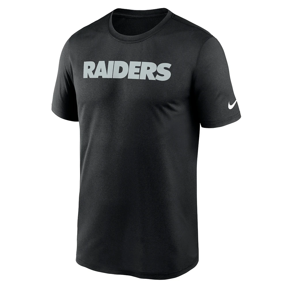 Men's Nike Black Las Vegas Raiders Primetime Legend Wordmark Performance T-Shirt