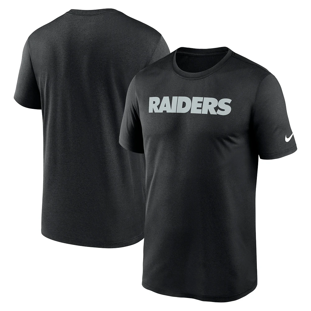 Men's Nike Black Las Vegas Raiders Primetime Legend Wordmark Performance T-Shirt