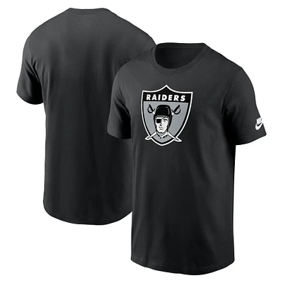 T-shirt essentiel avec logo Nike noir Las Vegas Raiders Rewind pour homme