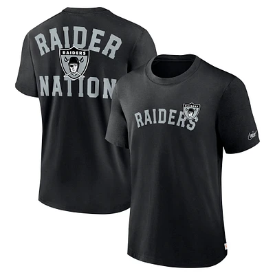 T-shirt Nike noir avec slogan Las Vegas Raiders Rewind pour homme