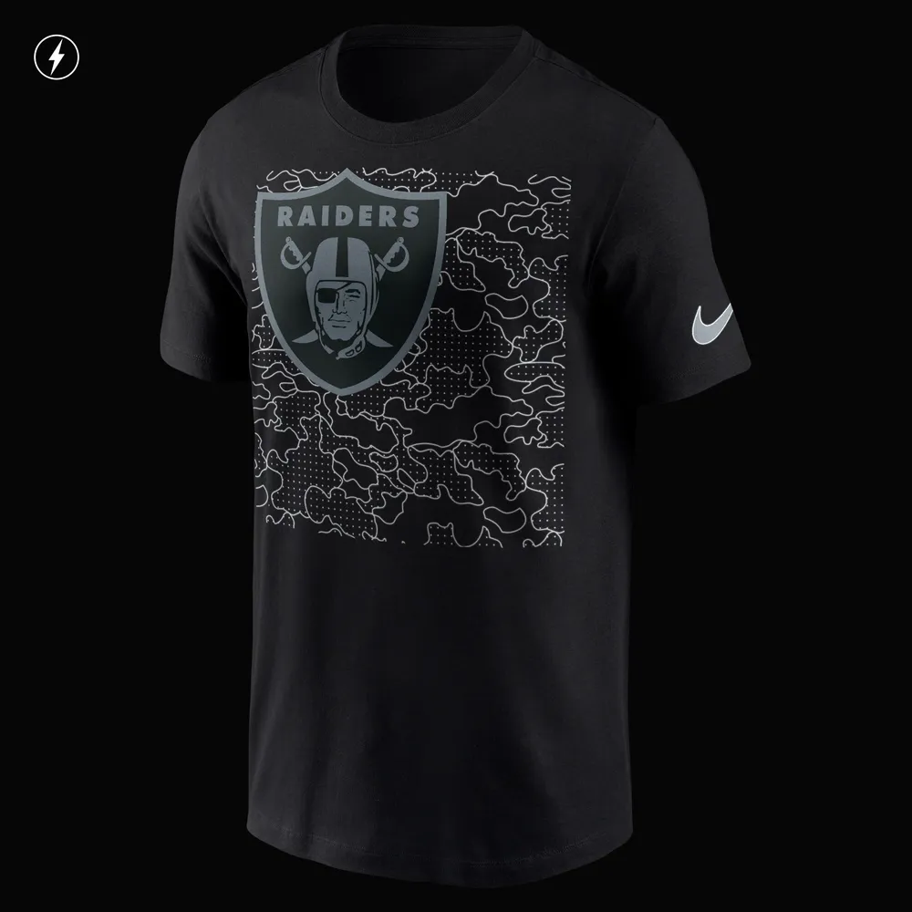 Men's Nike Black Las Vegas Raiders RFLCTV T-Shirt