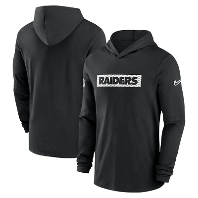 Men's Nike Las Vegas Raiders Sideline Hoodie Performance Long Sleeve T-Shirt