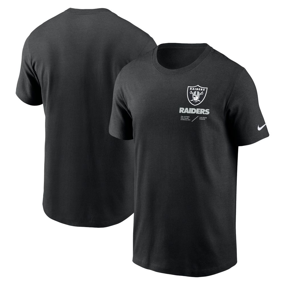 Men's Nike Black Las Vegas Raiders Sideline Infograph Lockup Performance T-Shirt