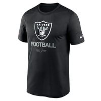 Men's Nike Black Las Vegas Raiders Sideline Infograph Performance T-Shirt