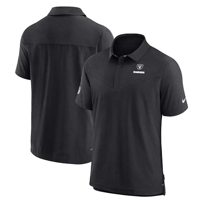 Men's Nike Black Las Vegas Raiders Sideline Lockup Performance Polo