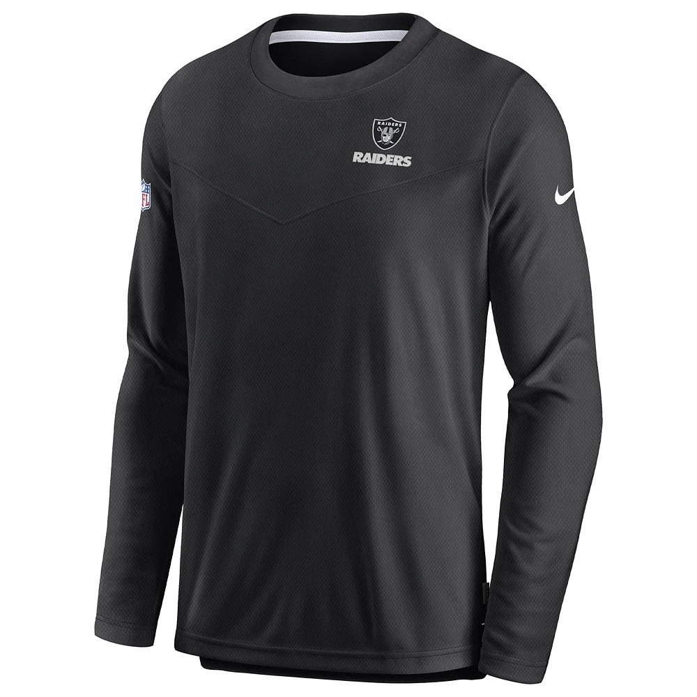 Sweat-shirt à enfiler Nike noir Las Vegas Raiders Sideline Lockup Performance pour homme