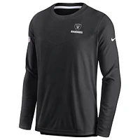 Men's Nike Black Las Vegas Raiders Sideline Lockup Performance Pullover Sweatshirt