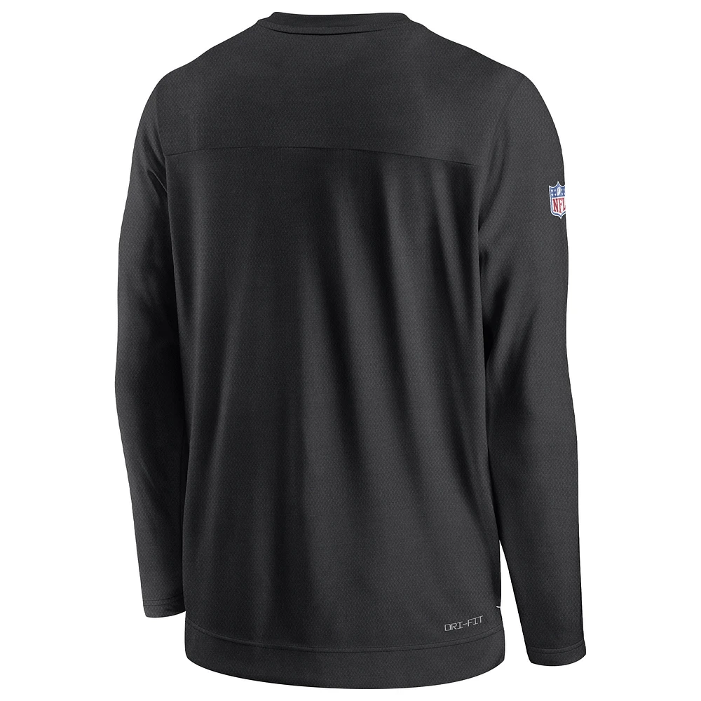 Sweat-shirt à enfiler Nike noir Las Vegas Raiders Sideline Lockup Performance pour homme