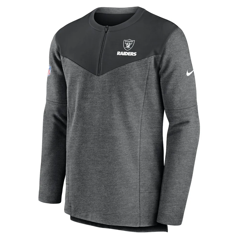 Nike Las Vegas Raiders Sideline Lockup Performance pour homme - Noir Haut à fermeture éclair quart de tour