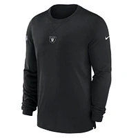 Men's Nike Black Las Vegas Raiders Sideline Performance Long Sleeve T-Shirt