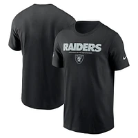 T-shirt Nike noir Las Vegas Raiders pour homme
