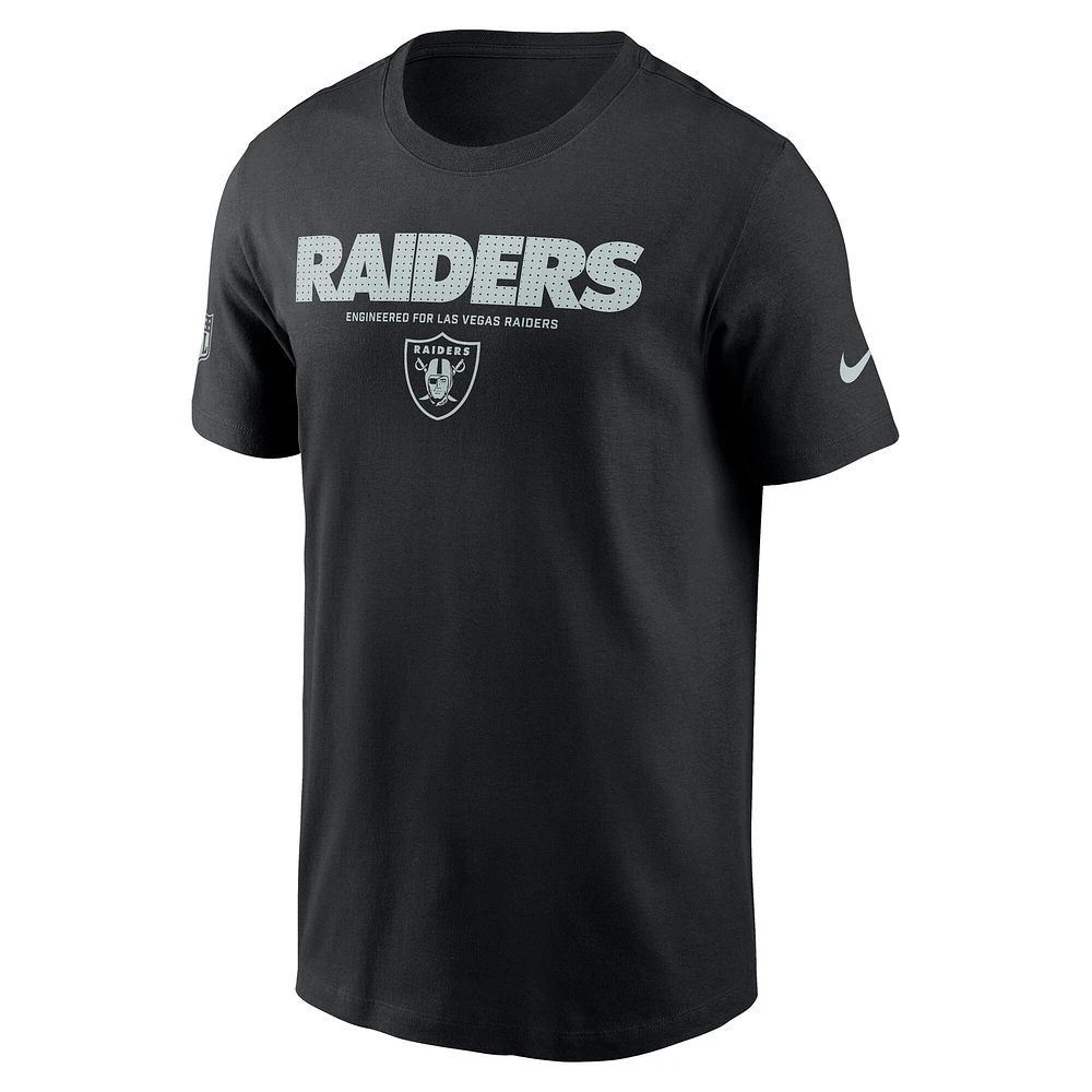 T-shirt Nike noir Las Vegas Raiders pour homme