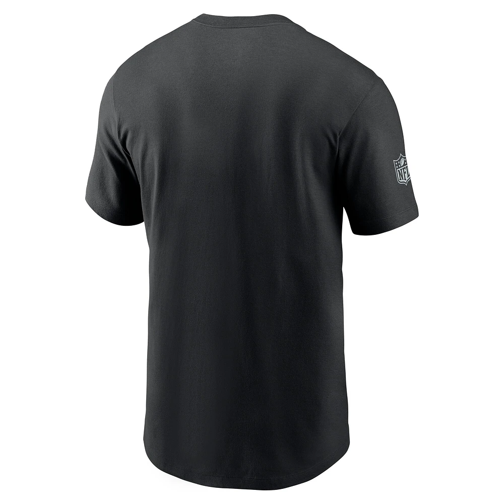 T-shirt Nike noir Las Vegas Raiders pour homme
