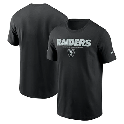 T-shirt Nike noir Las Vegas Raiders pour homme
