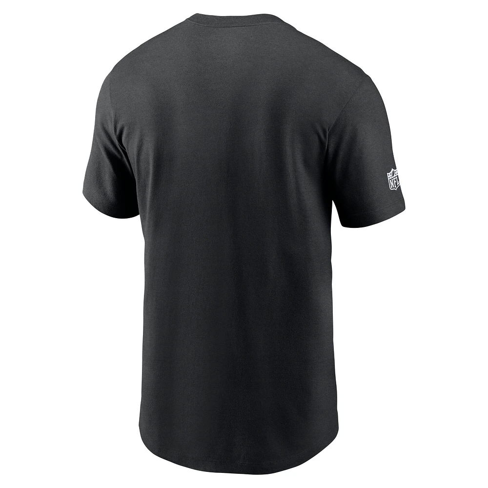 T-shirt Nike noir Las Vegas Raiders Sideline Performance pour homme