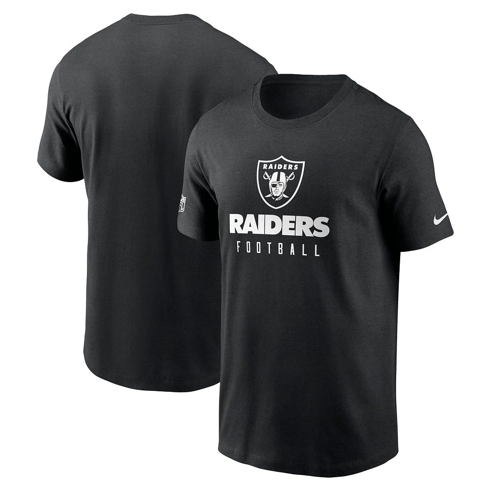 Men's Nike  Black Las Vegas Raiders Sideline Performance T-Shirt