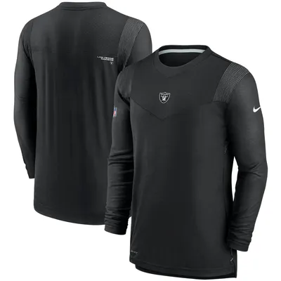 Las Vegas Raiders Nike Sideline Infograph Lock Up Performance Long Sleeve T- Shirt - White