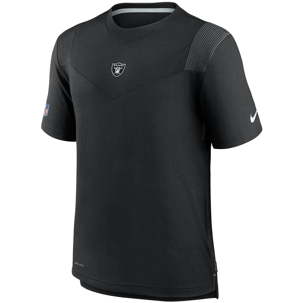 T-shirt Nike Las Vegas Raiders Sideline Player UV Performance pour homme - Noir