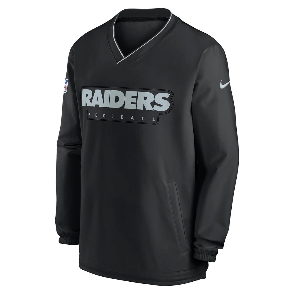 Men's Nike Black Las Vegas Raiders Sideline Pullover Wind Shirt