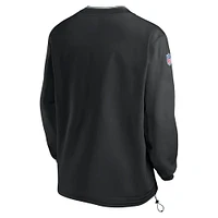 Men's Nike Black Las Vegas Raiders Sideline Pullover Wind Shirt