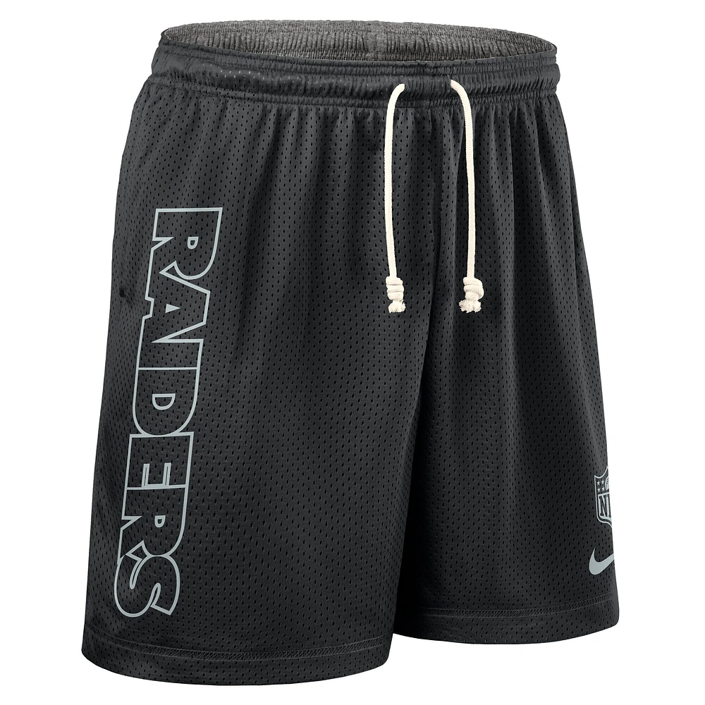 Men's Nike Black Las Vegas Raiders Sideline Reversible Performance Shorts