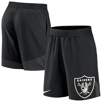 Short de performance extensible Las Vegas Raiders Nike noir pour homme