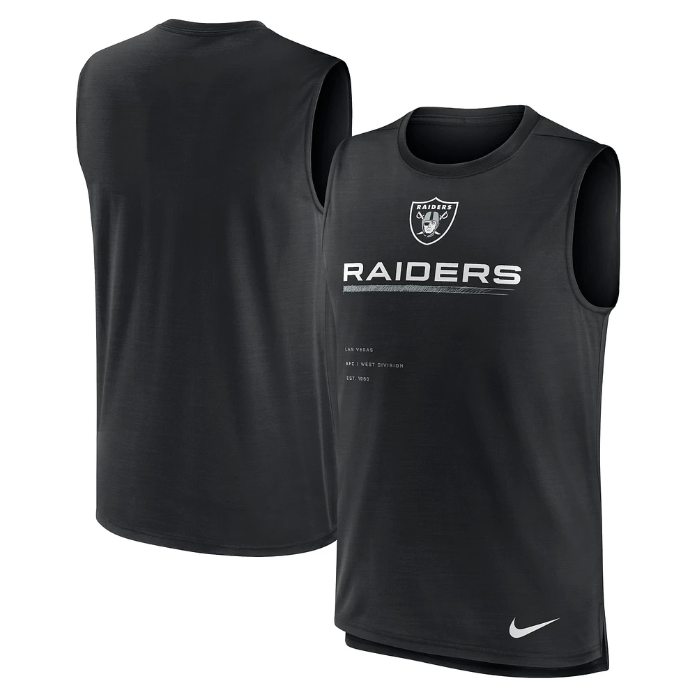 Débardeur Nike Las Vegas Raiders Team Performance noir pour homme