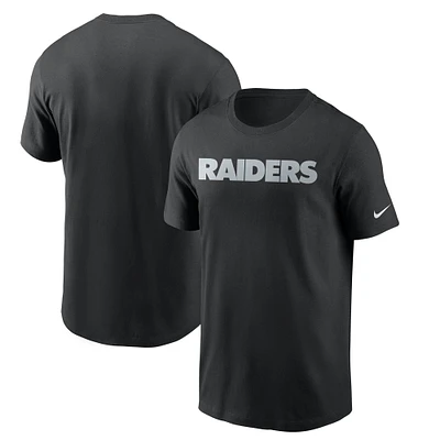 T-shirt Nike noir avec logo de l'équipe des Las Vegas Raiders pour homme