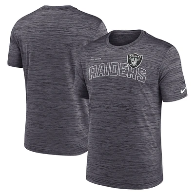 T-shirt Nike Las Vegas Raiders Velocity Arch Performance noir pour homme