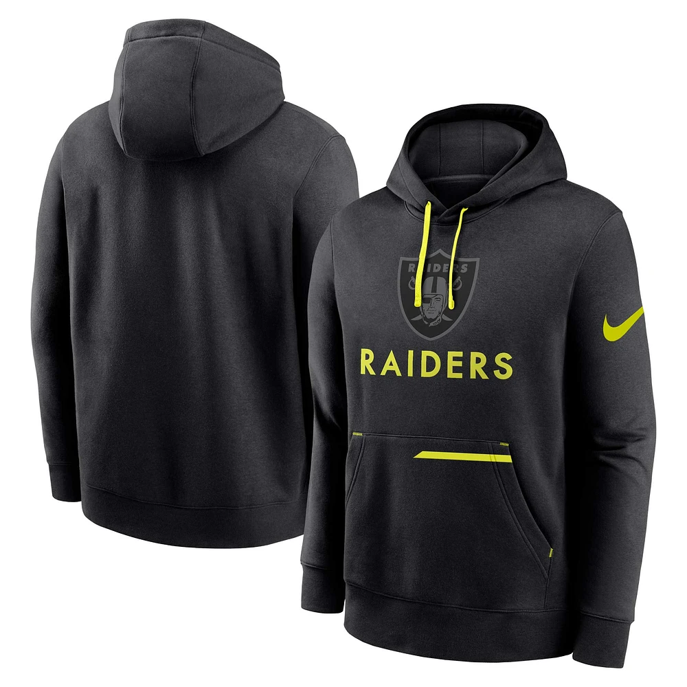 Men's Nike Black Las Vegas Raiders Volt Fleece Pullover Hoodie