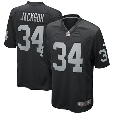 Maillot de joueur retraité Nike Bo Jackson pour hommes, noir, Las Vegas Raiders Game