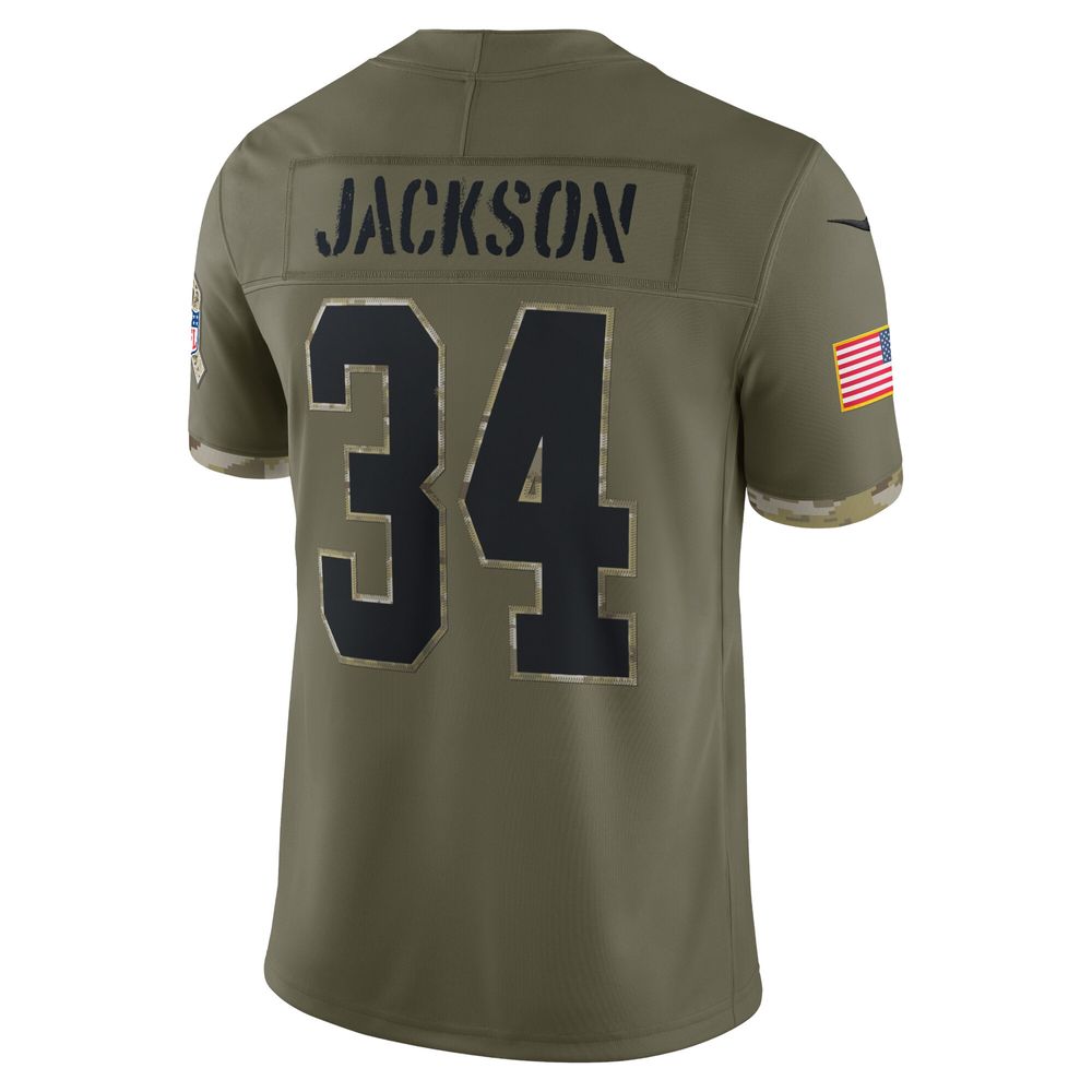 Men's Nike Bo Jackson Olive Las Vegas Raiders 2022 Salute To Service - Limited Player Jersey